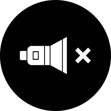 Mute icon, vector illustration simple design