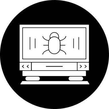 monitör simgesi, vektör illüstrasyonu basit tasarım