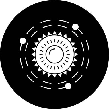 Güneş simgesi, vektör illüstrasyonu basit tasarım