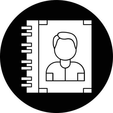 Telefon Defteri simgesi, vektör illüstrasyonu basit tasarım