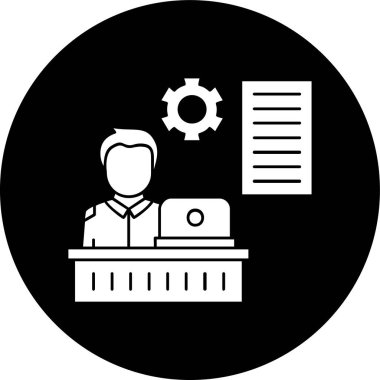 Çoklu görev simgesi, vektör illüstrasyonu basit tasarım