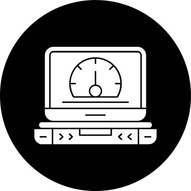 Hız Test simgesi, vektör illüstrasyonu basit tasarım