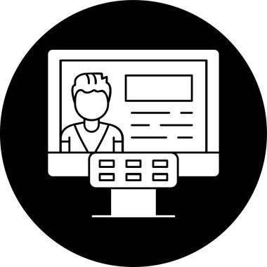 Yönetici Kontrol Paneli simgesi, vektör illüstrasyonu basit tasarım