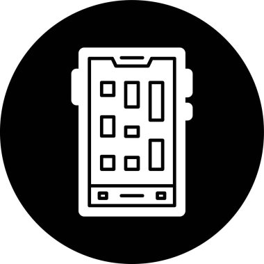 akıllı telefon simgesi, vektör illüstrasyonu basit tasarım