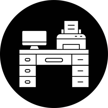 masa simgesi, vektör illüstrasyonu basit tasarım