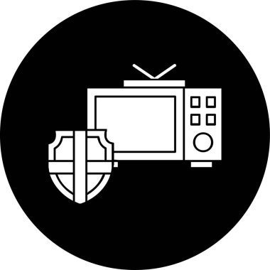 Sigorta simgesi, vektör illüstrasyonu basit tasarım