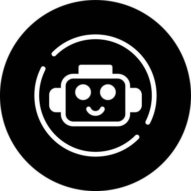 Chatbot konuşma balonu simgesi, vektör illüstrasyonu basit tasarım