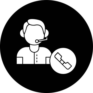 çağrı merkezi simgesi, vektör illüstrasyonu basit tasarım