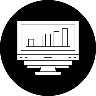 Analytics icon, vector illustration simple design