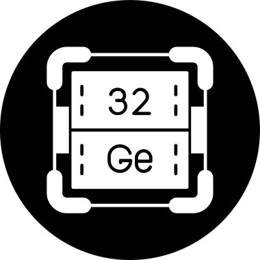 Germanium simgesi, vektör illüstrasyonu basit tasarım