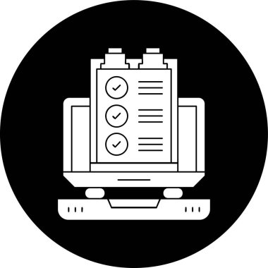 Çevrimiçi Araştırma Simgesi, vektör illüstrasyonu basit tasarım