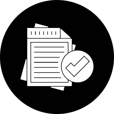 belge simgesi, vektör illüstrasyonu basit tasarım