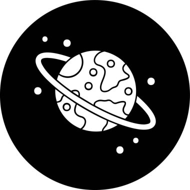 gezegen simgesi, vektör illüstrasyonu basit tasarım