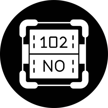 Nobelium simgesi, vektör illüstrasyonu basit tasarım