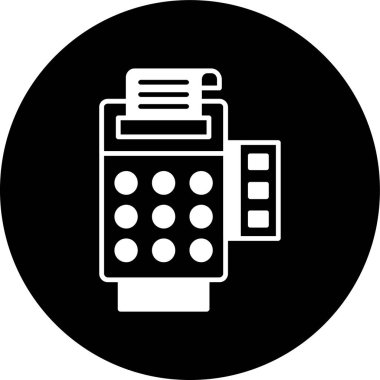 ödeme terminali simgesi, vektör illüstrasyonu basit tasarım