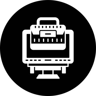 Çevrimiçi İş simgesi, vektör illüstrasyonu basit tasarım