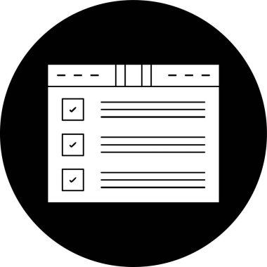 Checklist icon, vector illustration simple design