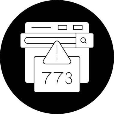 773 Hata simgesi, vektör illüstrasyonu basit tasarım