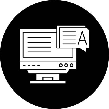 Cevap simgesi, vektör illüstrasyonu basit tasarım