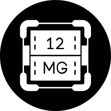 Magnezyum simgesi, vektör illüstrasyonu basit tasarım