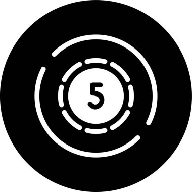 5 simge, vektör illüstrasyonu basit tasarım