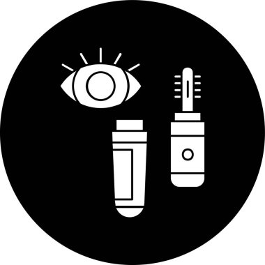 Maskara simgesi, vektör illüstrasyonu basit tasarım