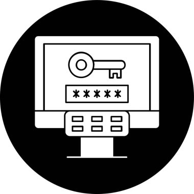 Erişim Günlük Kaydı simgesi, vektör illüstrasyonu basit tasarım