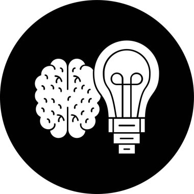 Beyin simgesi, vektör illüstrasyonu basit tasarım