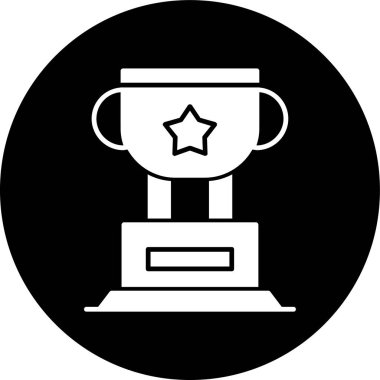 Kupa simgesi, vektör illüstrasyonu basit tasarım