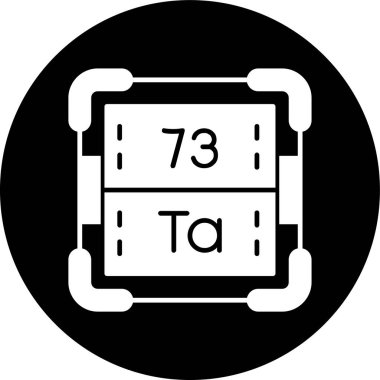 Tantalum simgesi, vektör illüstrasyonu basit tasarım