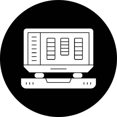 dizüstü bilgisayar simgesi, vektör illüstrasyonu basit tasarım