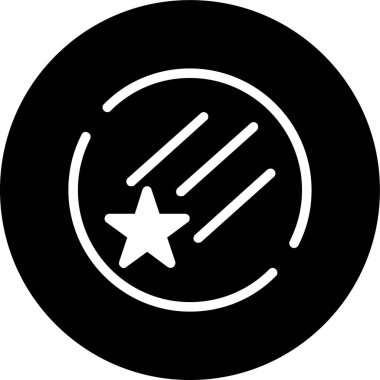 Yıldız vurma simgesi, vektör illüstrasyonu basit tasarım