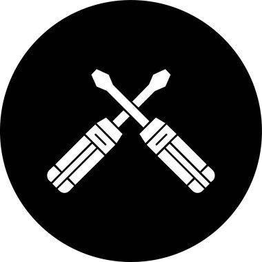 tornavida simgesi, vektör illüstrasyonu basit tasarım