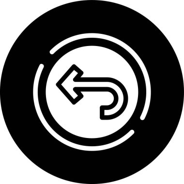 Geri al simgesi, vektör illüstrasyonu basit tasarım