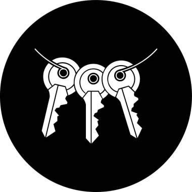 Anahtarlık simgesi, vektör illüstrasyonu basit tasarım