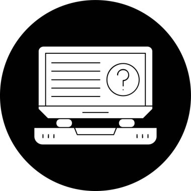 Soru Simgesi, vektör illüstrasyonu basit tasarım