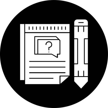 Soru Simgesi, vektör illüstrasyonu basit tasarım