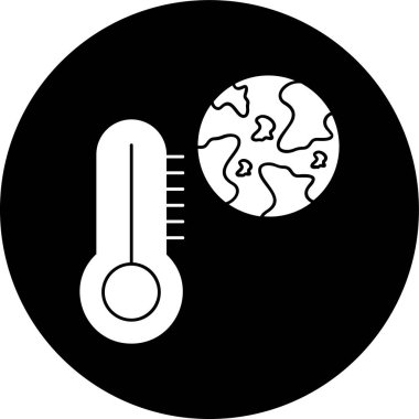 iklim değişikliği simgesi, vektör illüstrasyonu basit tasarım