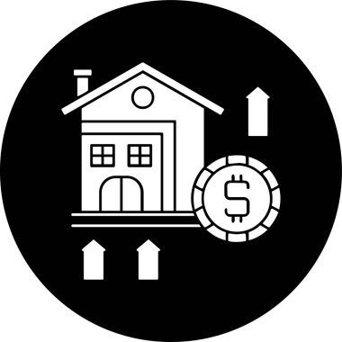 House Değer simgesi, vektör illüstrasyonu basit tasarım