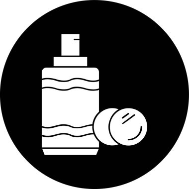 Makyaj Temizleme simgesi, vektör illüstrasyonu basit tasarım