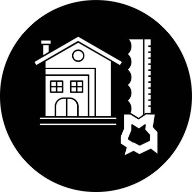 Ev Onarım simgesi, vektör illüstrasyonu basit tasarım