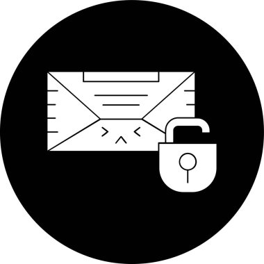 Kilitli olmayan simge, vektör illüstrasyonu basit tasarım