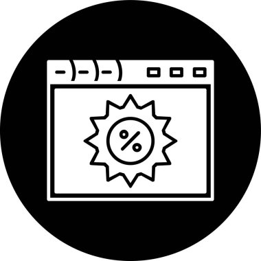 İndirim simgesi, vektör illüstrasyonu basit tasarım