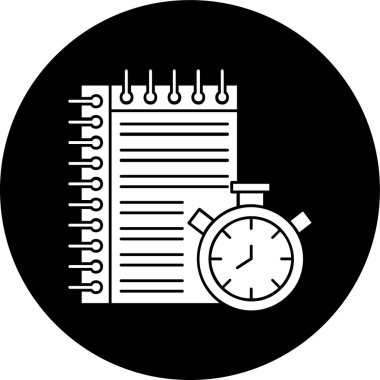 Kronometre simgesi, vektör illüstrasyonu basit tasarım