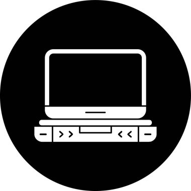 dizüstü bilgisayar simgesi, vektör illüstrasyonu basit tasarım