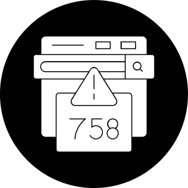 758 Hata simgesi, vektör illüstrasyonu basit tasarım