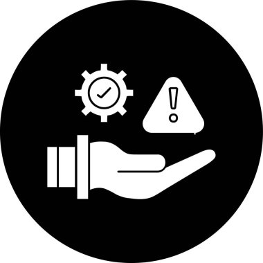 Risk Yönetimi simgesi, vektör illüstrasyonu basit tasarım