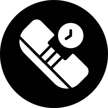 Çağrı süresi simgesi, vektör illüstrasyonu basit tasarım