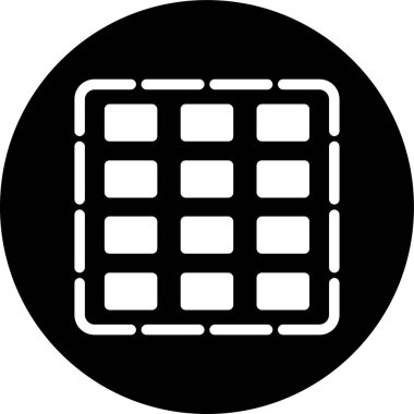 Izgara Simgesi, vektör illüstrasyonu basit tasarım