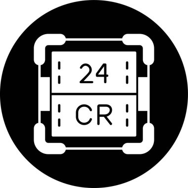 Krom simgesi, vektör illüstrasyonu basit tasarım